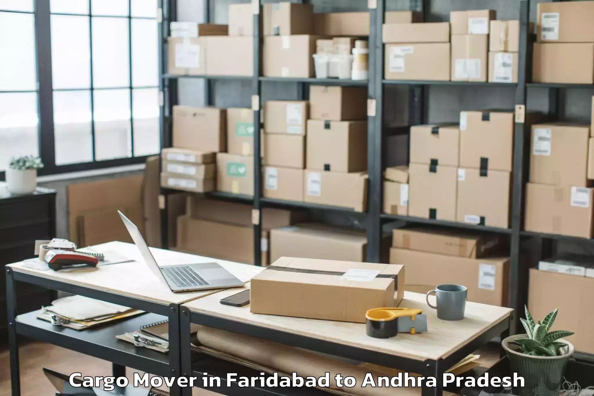 Book Faridabad to Peddapappur Cargo Mover Online